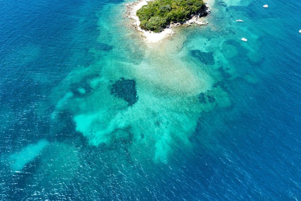 View of one of the Ksamil Islands. They are a treasure of the area!