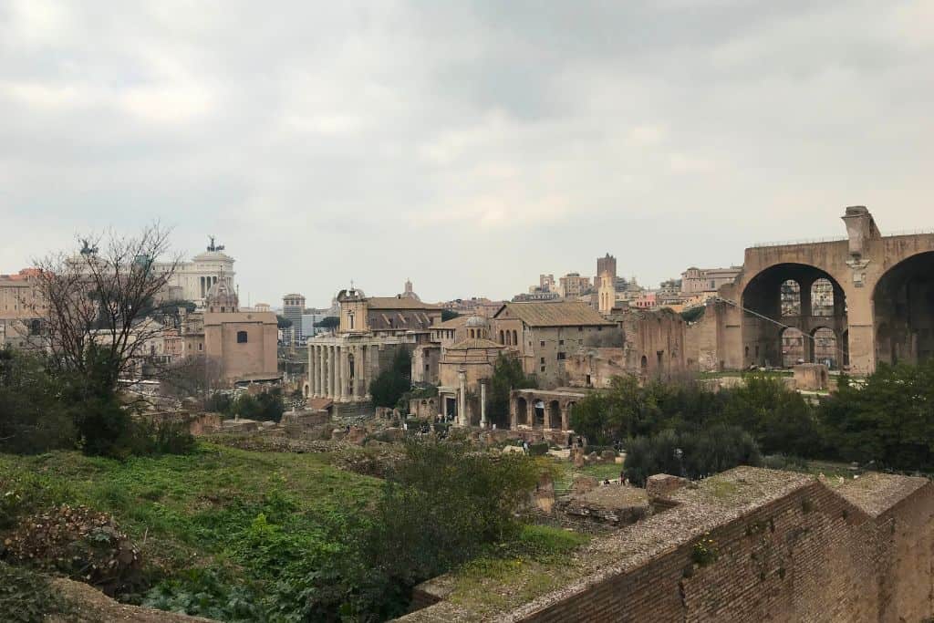 Some ruin sites in Rome.