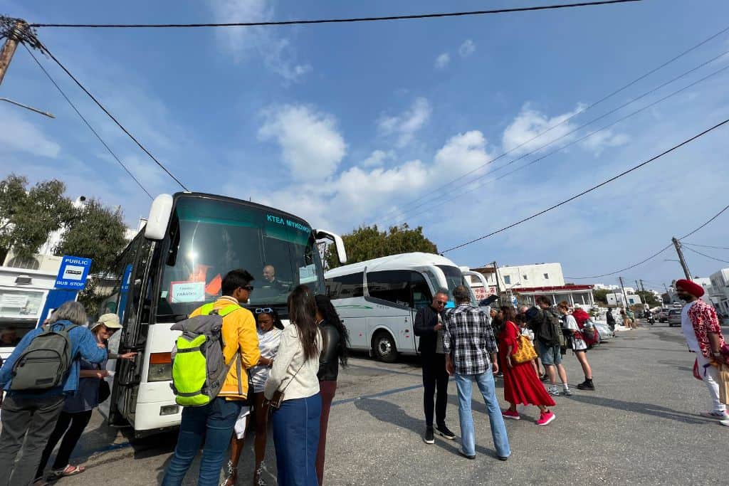 If you don't want to use Uber in Mykonos, there are buses, which are a great transportation method.