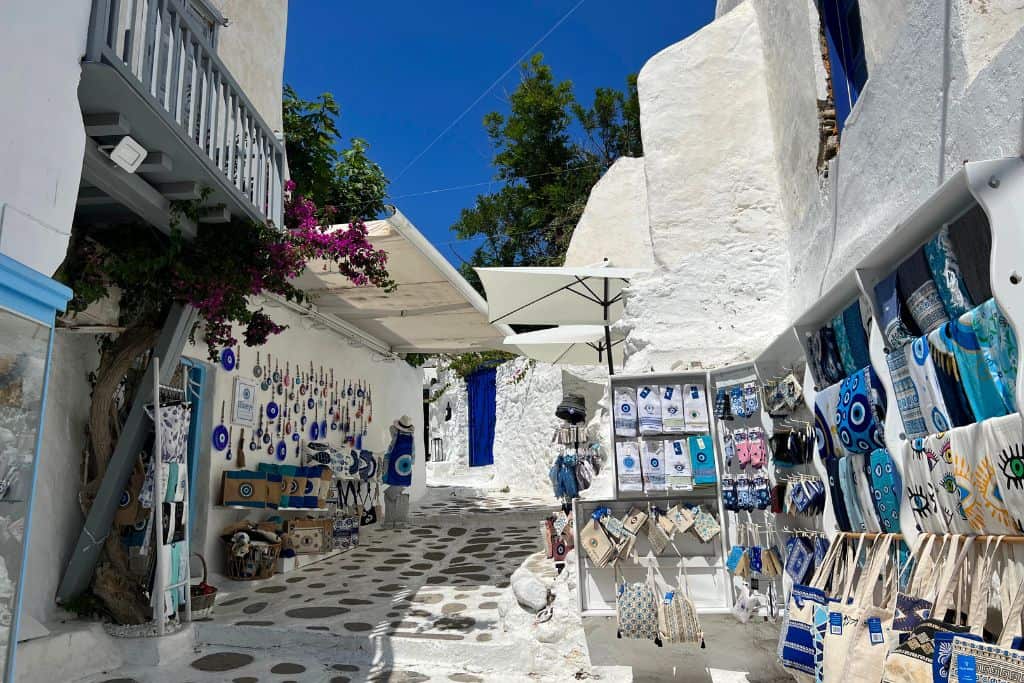 Beautiful white-washed buildings in Chora