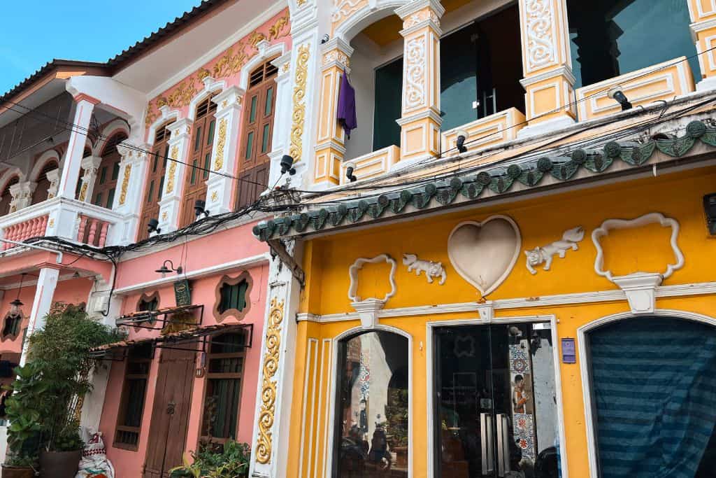 Phuket's charming old town is a great place to visit in December to see the colorful, vibrant buildings.