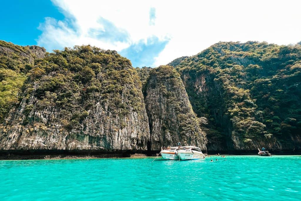 The Phi Phi Islands are an excellent day trip from Phuket in December.