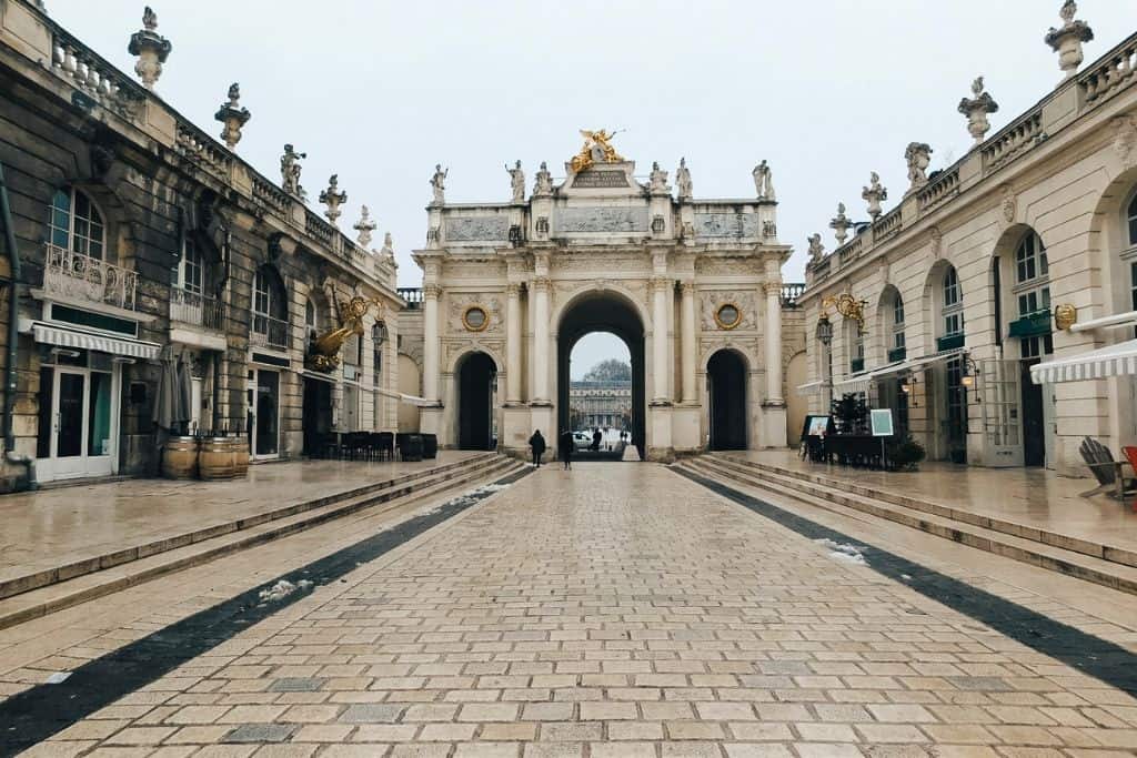 Arc Héré is one of the most beautiful structures  around Place Stanislas.