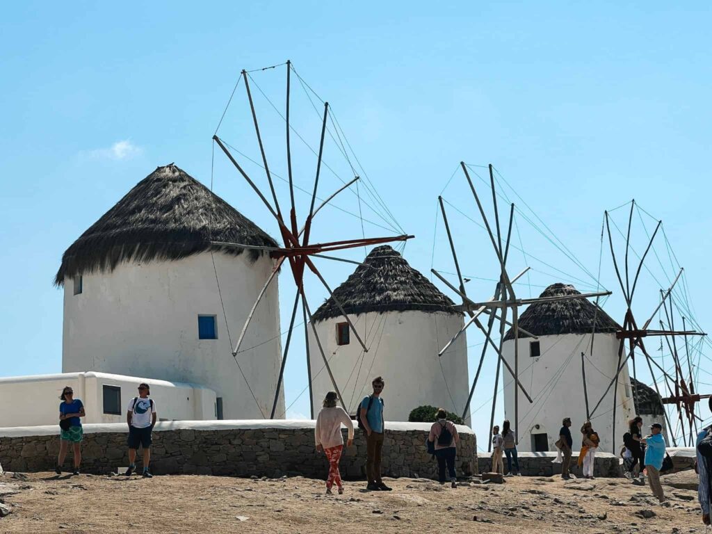 The famous Windhills of Mykonos.