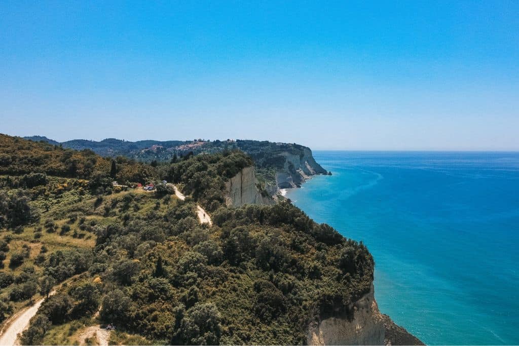 The Cape Drastis viewpoint is nearby other incredible cliff side views.