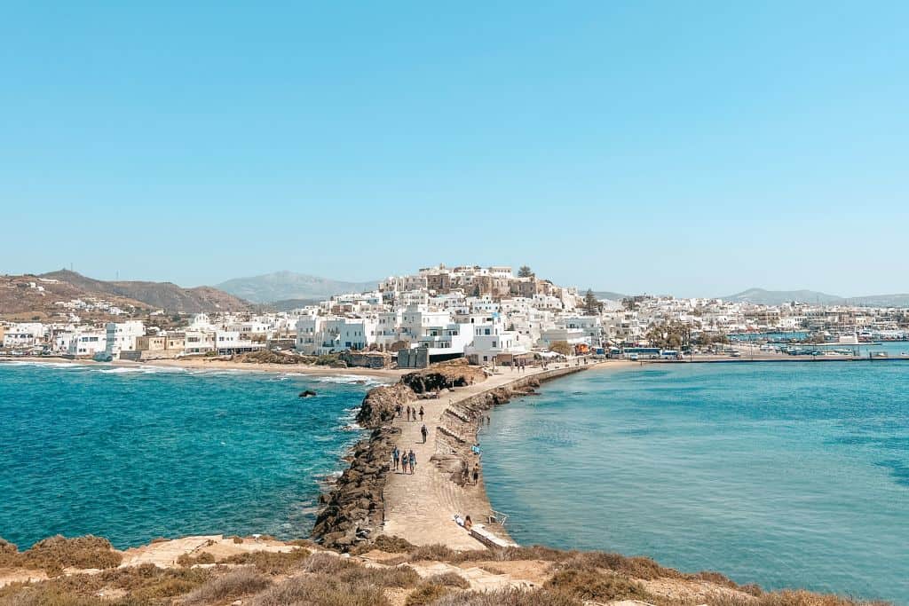 View of Naxos Chora from the Portara gate.