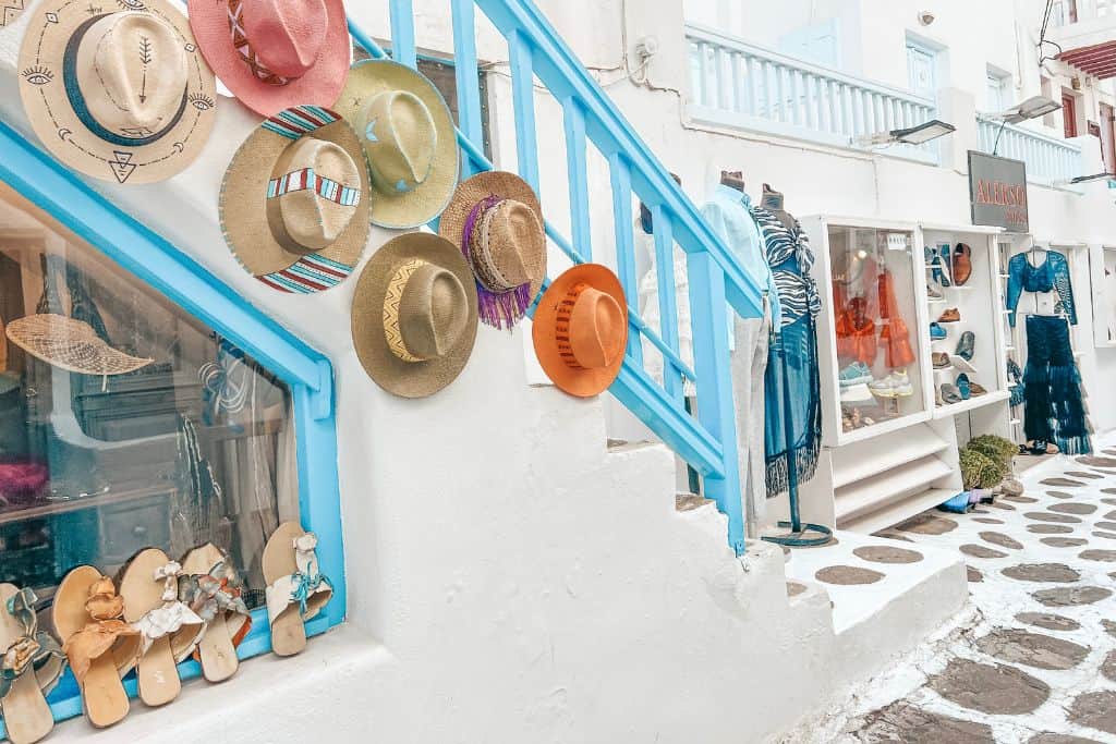 Chora in "The Island of the Winds" is full of cute shops.