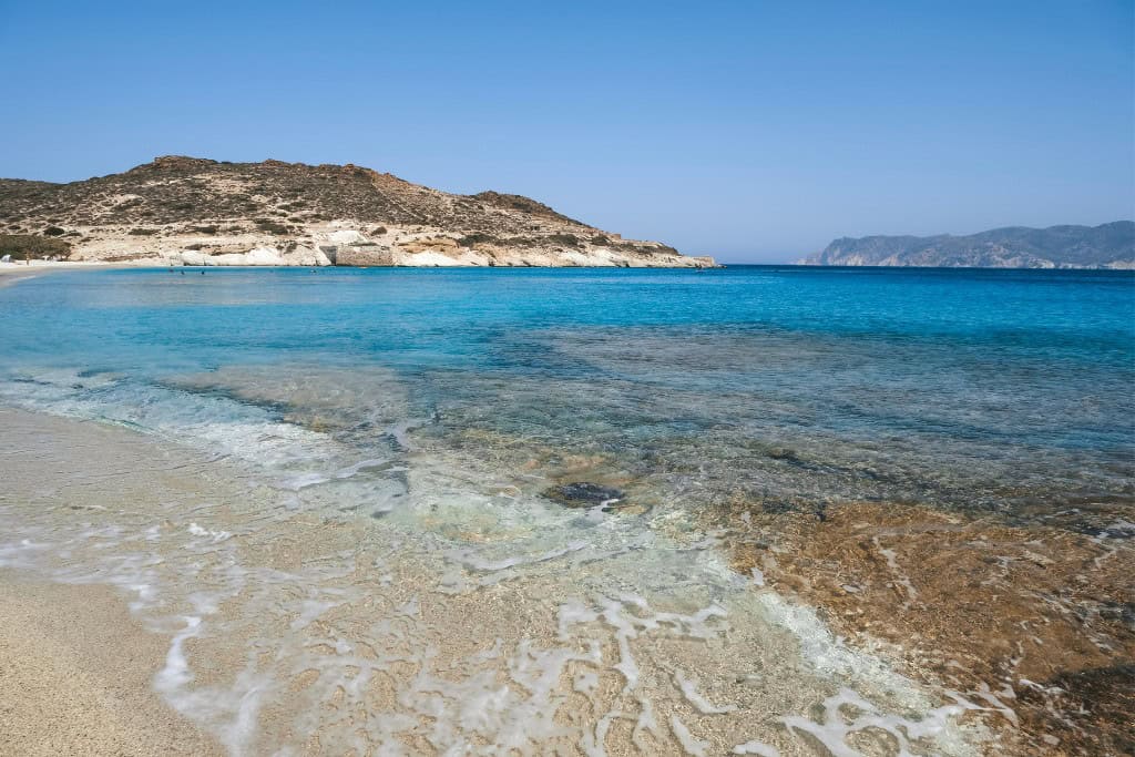 Prassa is one of the best beaches in Kimolos.