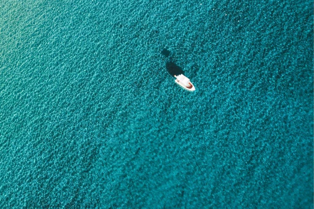 The water in Corfu is a beautiful turquoise color