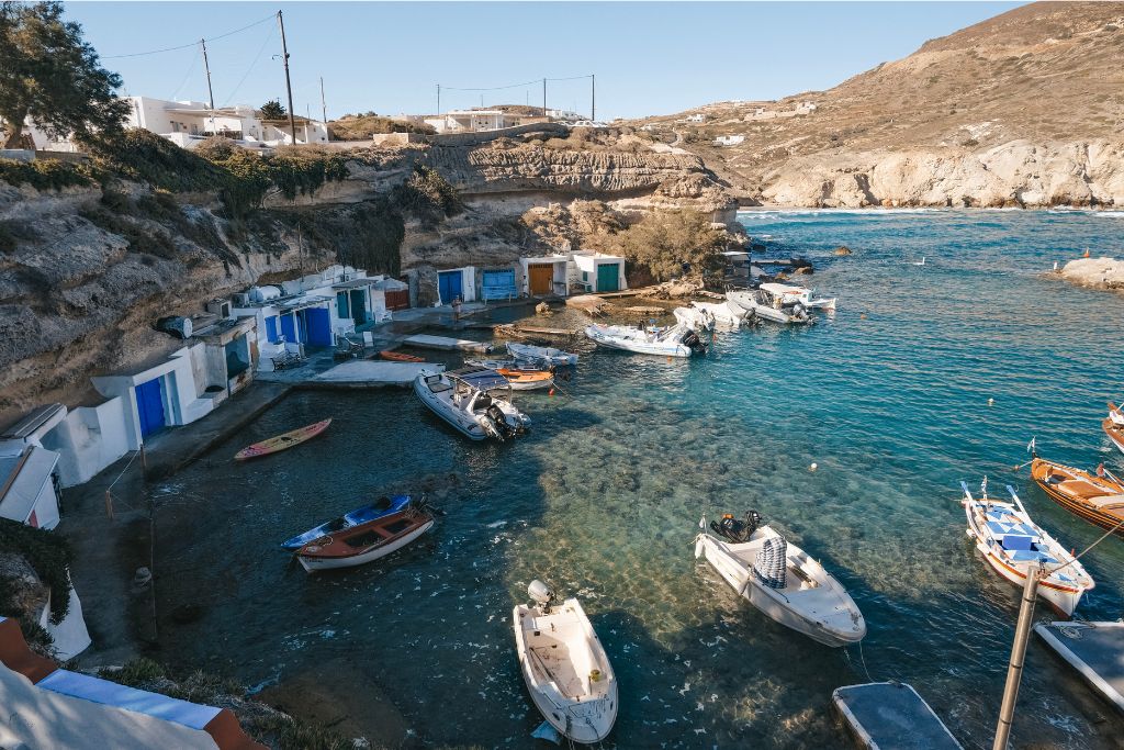 Visiting Mandrakia fishing village is one of the best things to do in Milos.